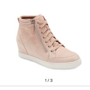 LINEA PAOLO Niya Wedge Sneaker 6 Blush Pink shoes